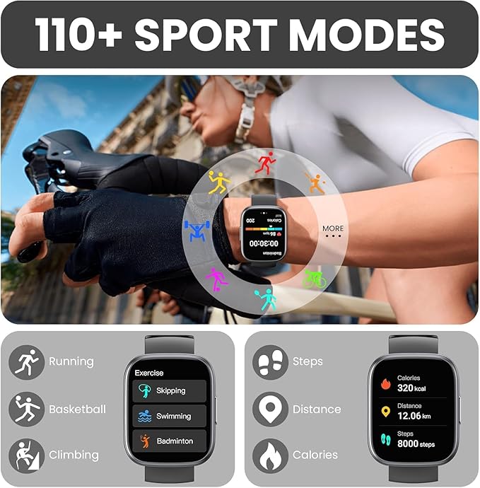110+ sport modes on smartwatch